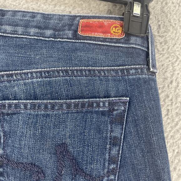 AG Adriano Goldschmied Jeans Womens 32 R Blue The Club Flare Denim Made USA - Picture 14 of 16